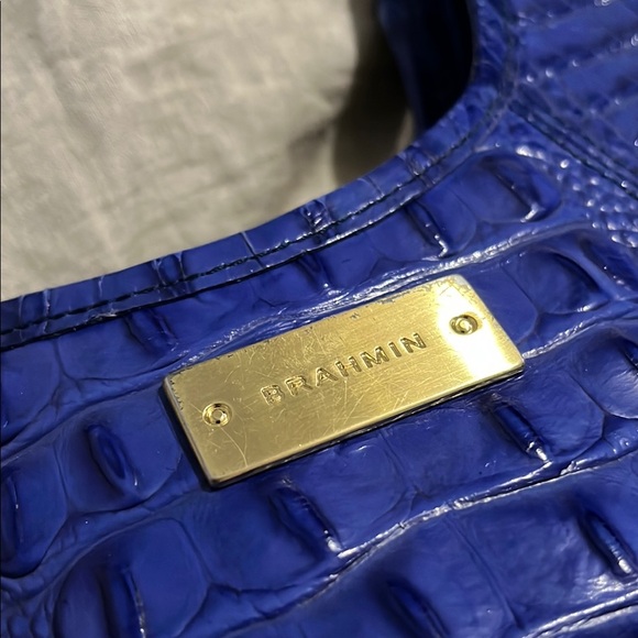 Blue Crocodile Embossed Tote Bag - Picture 5 of 7